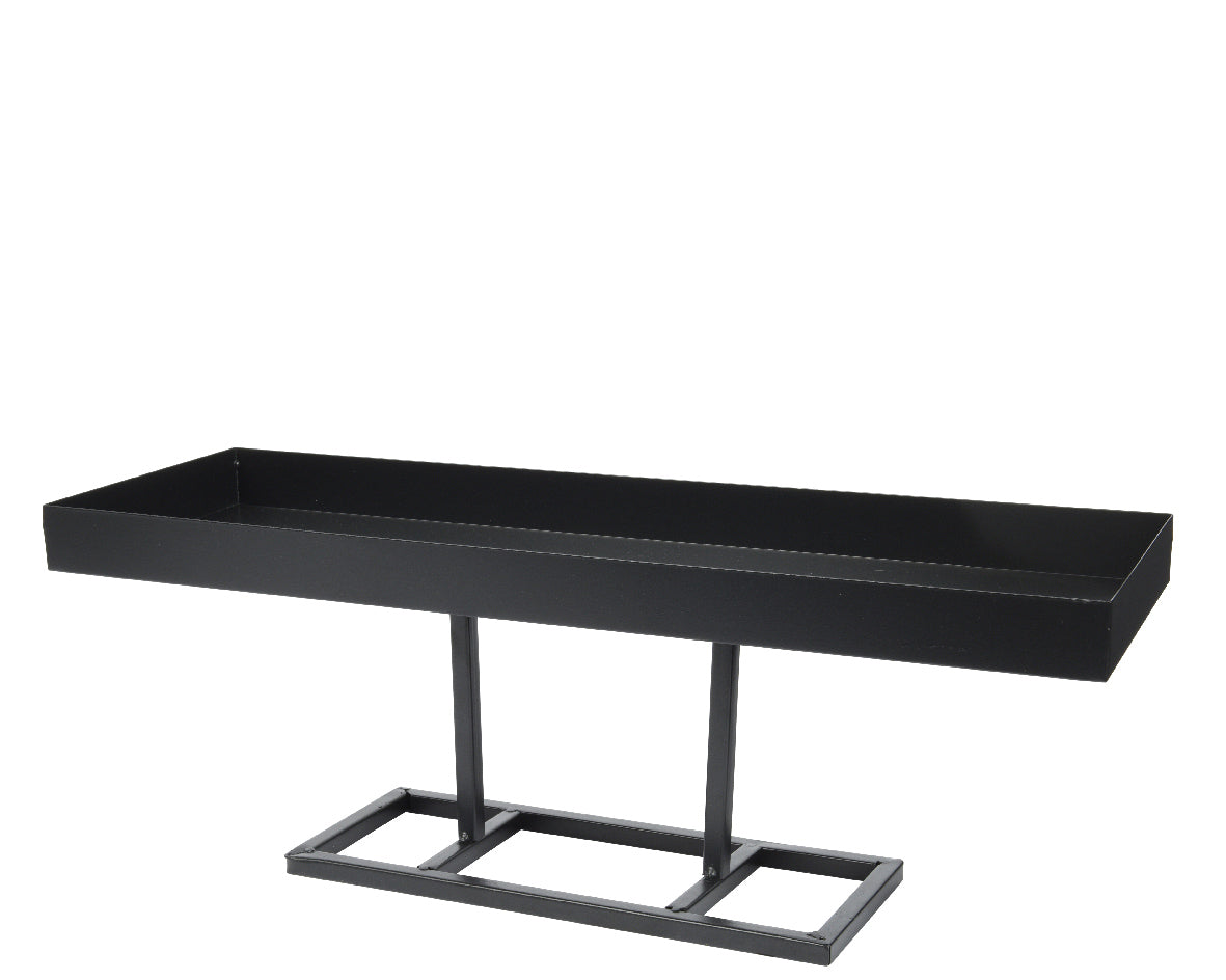 Soporte de  hierro negro colección blanca 47 cm