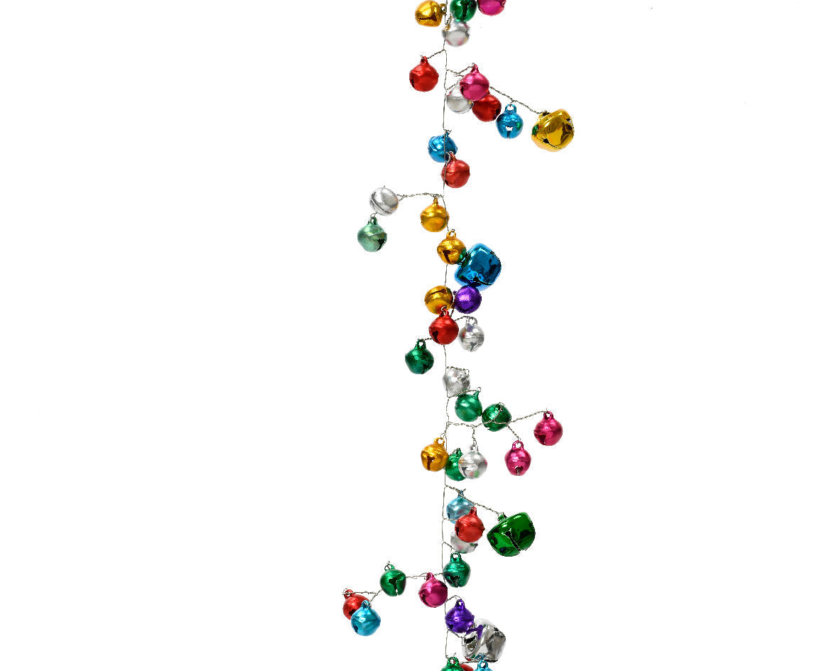 Guirnalda multicolor con adornos navideños de 120cm