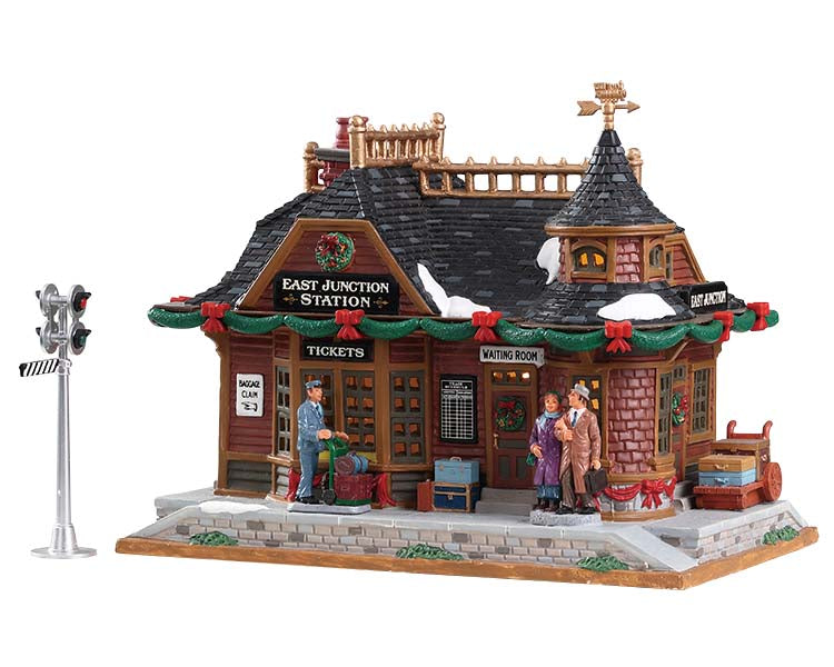 East Junction Station Incl. Adaptor 44338, 100 Ma (White) Colección Caddington Village LEMAX®