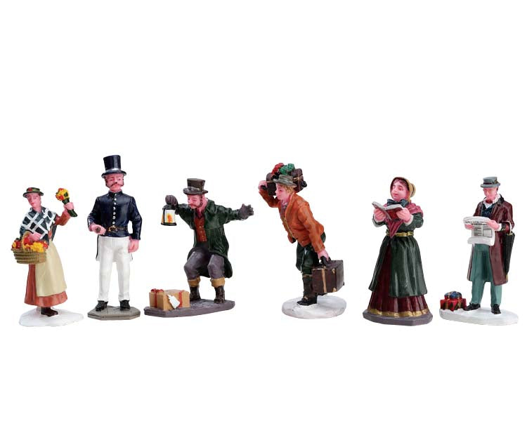 Figuritas Del Pueblo, Set De 6