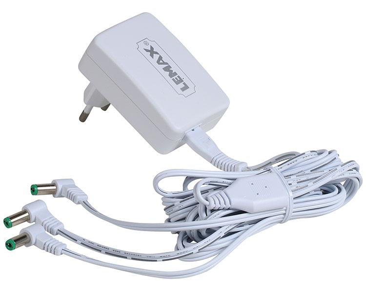 Adaptador de potencia 4.5V blanco, (UE) 3 salidas, enchufe fijo