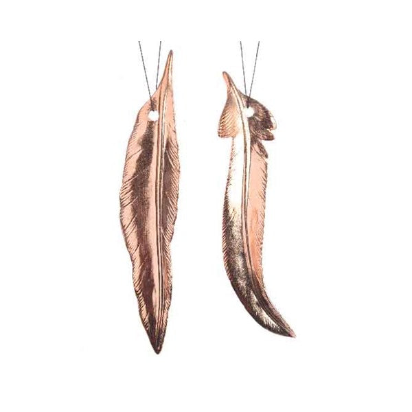 Ornamento de hoja de color cobre