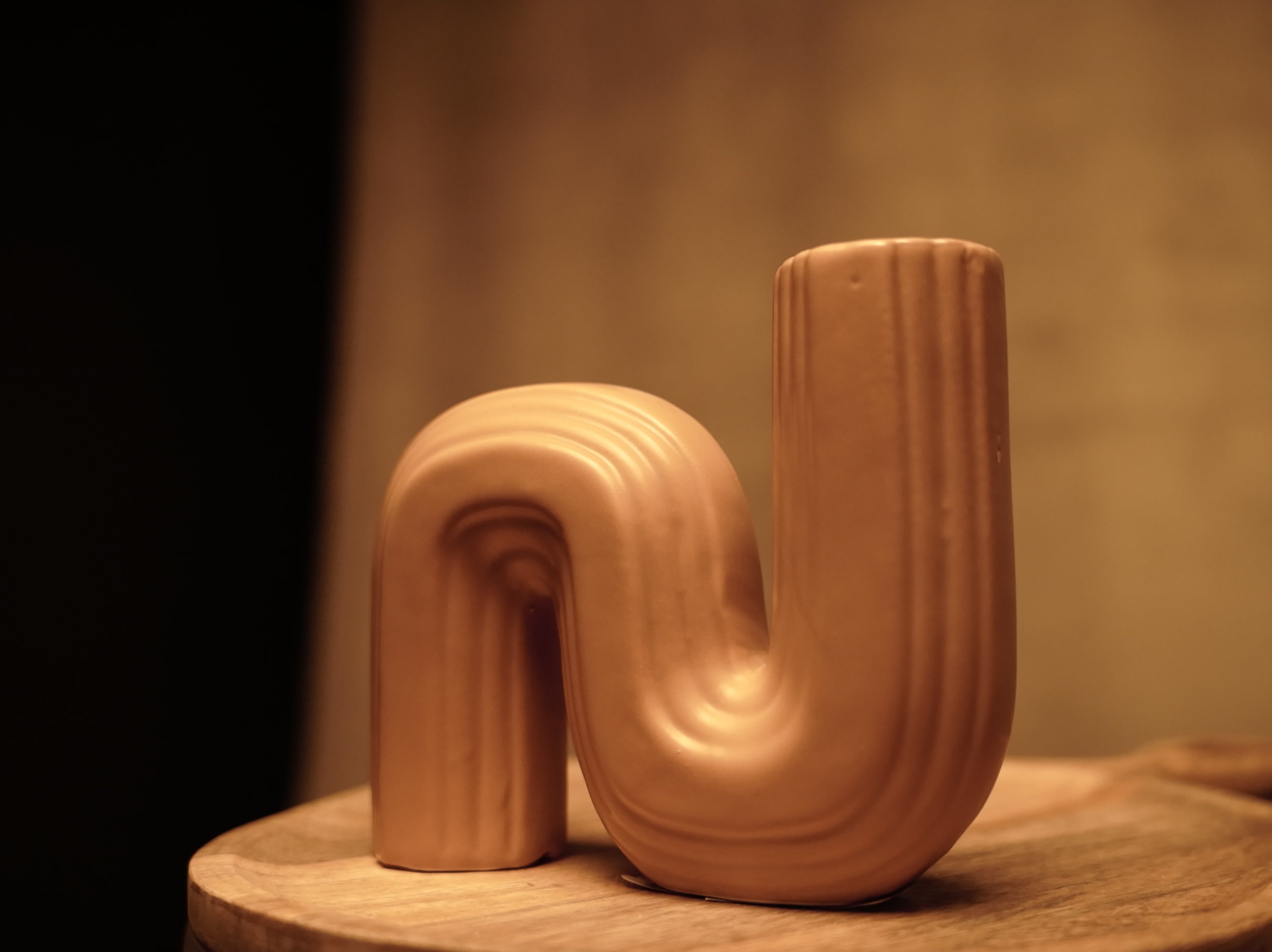 Portavela de Cerámica Abstracto