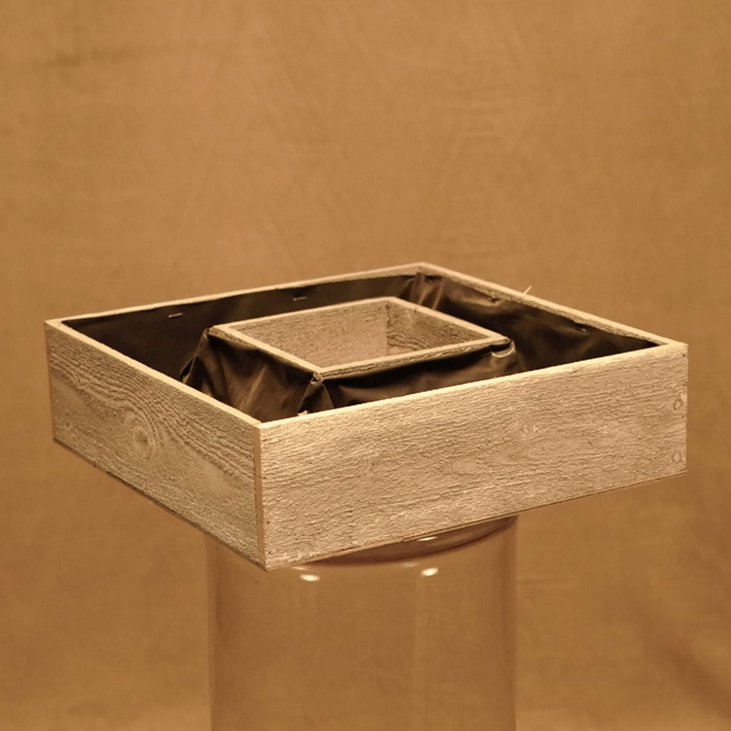 Maceta de madera cuadrado tipo paterre