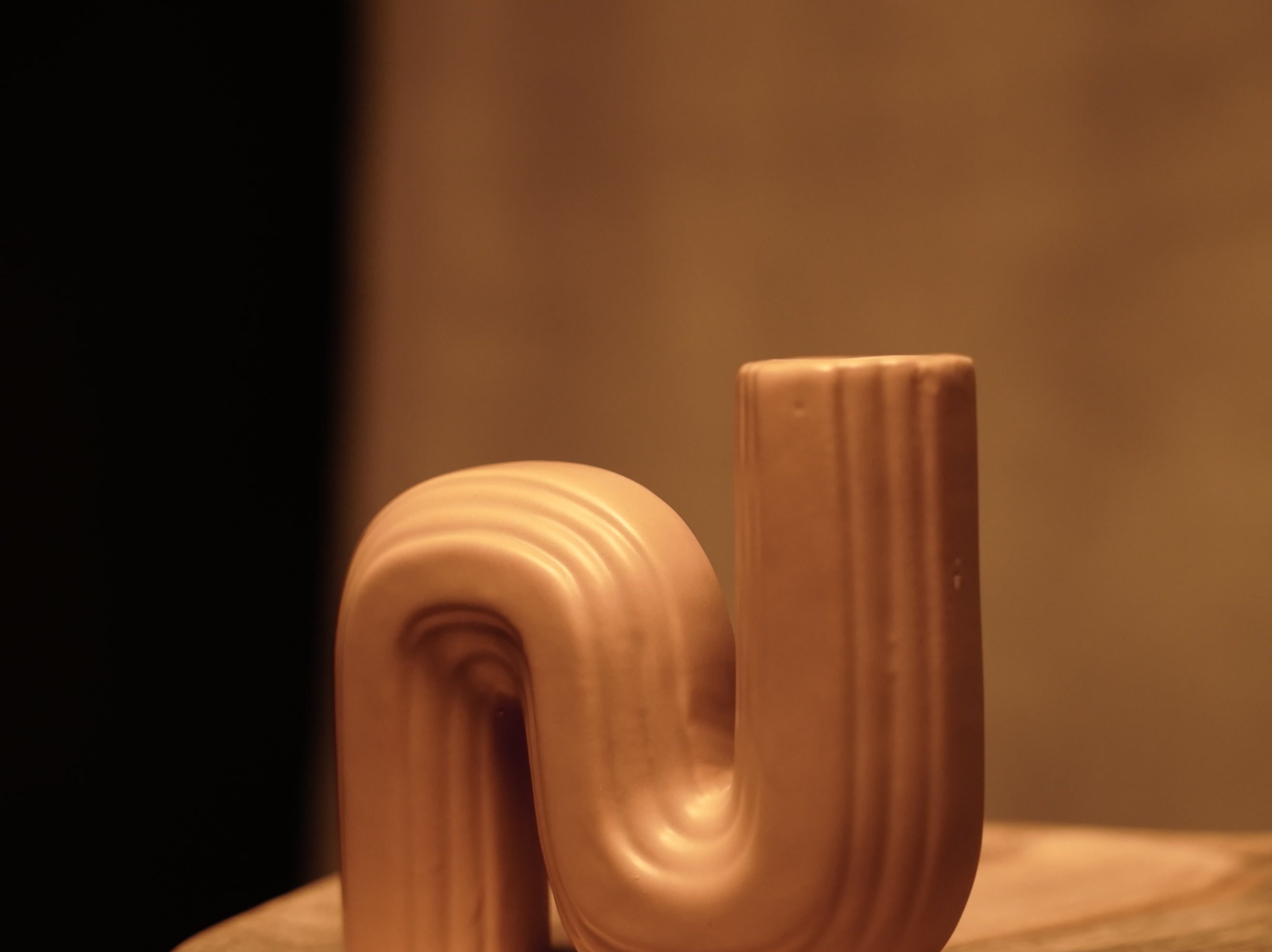 Portavela de Cerámica Abstracto